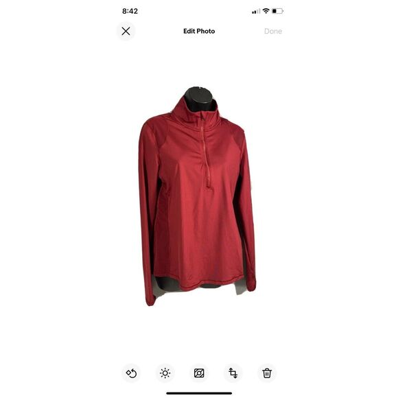 Victoria Sport Women's Activewear Pullover Jacket Maroon Size Medium - Picture 5 of 7